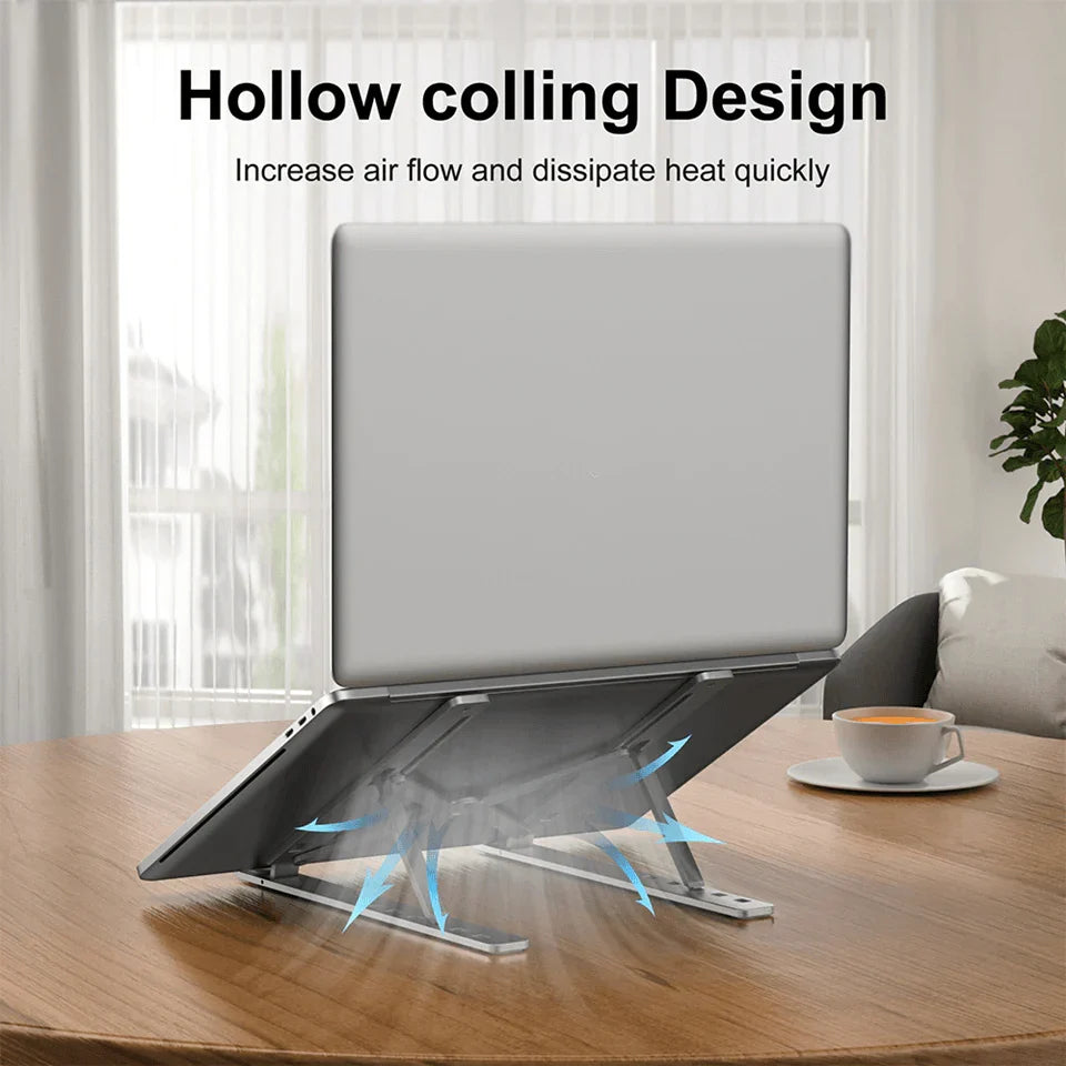 Adjustable Foldable Laptop Stand – Portable Ergonomic Laptop & Tablet Holder