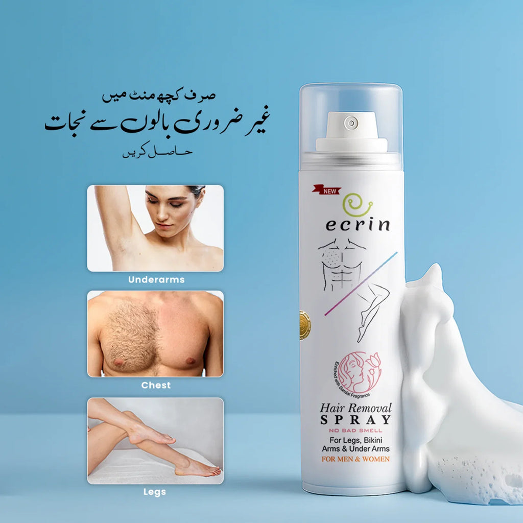 Ecrin Hair Removal Spray – Fast & Painless Hair Remover for Smooth Skin