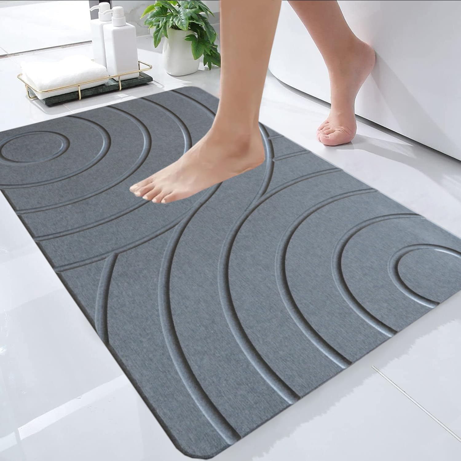 Quick Dry Stone Bath Mat – Ultra Absorbent