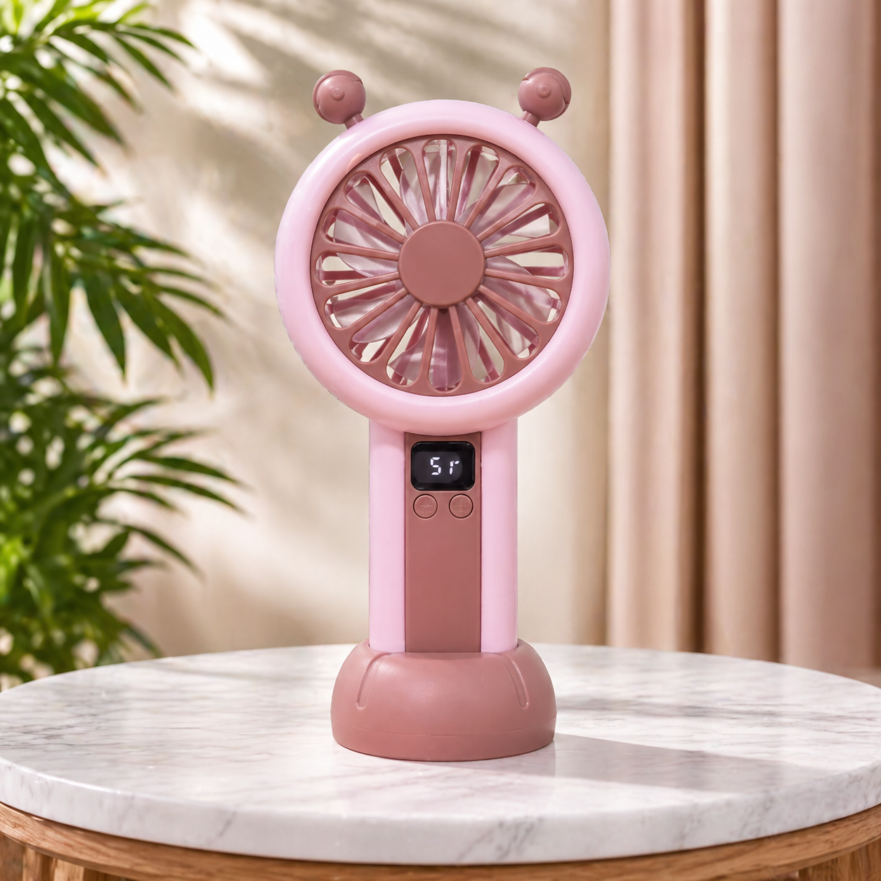Rechargeable LED Digital Mini Hand Fan