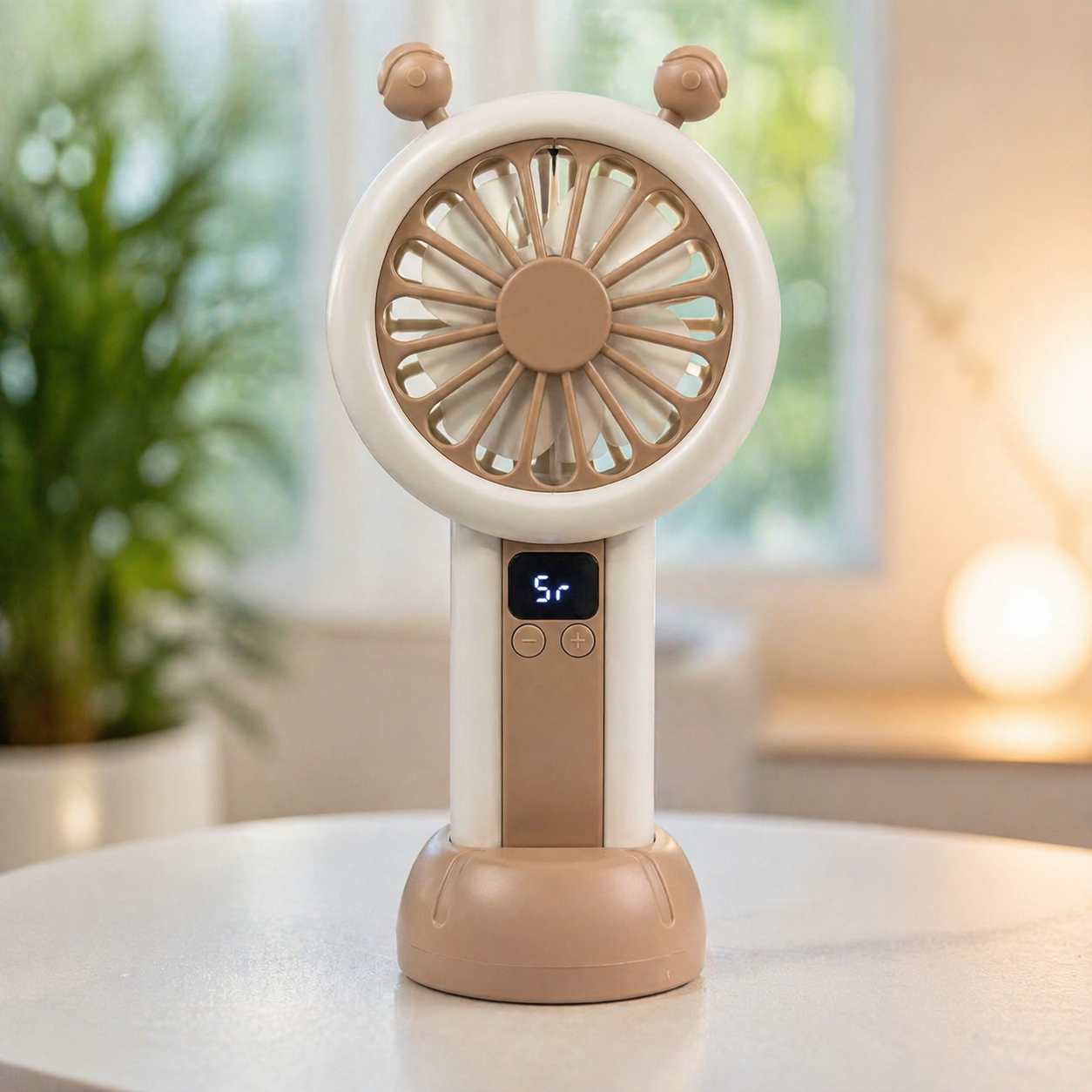 Rechargeable LED Digital Mini Hand Fan